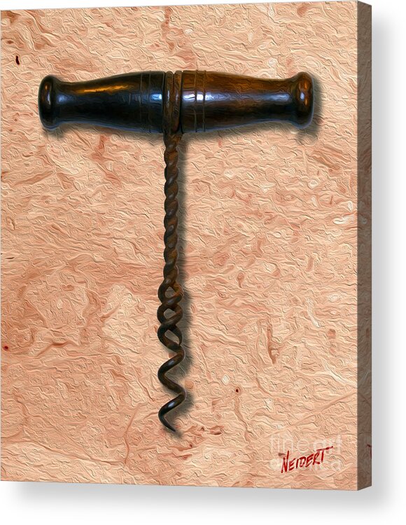 Corkscrew Acrylic Print featuring the mixed media Clough Corkscrew Painting 2 #2 by Jon Neidert