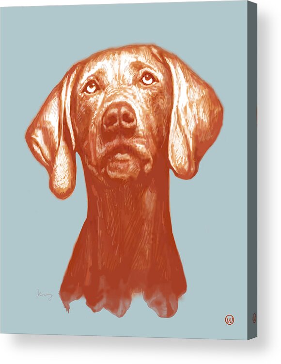 Dog Stylised Pop Morden Art Drawing Sketch Portrait. Pet Acrylic Print featuring the drawing Dog stylised pop modern art drawing sketch portrait #13 by Kim Wang
