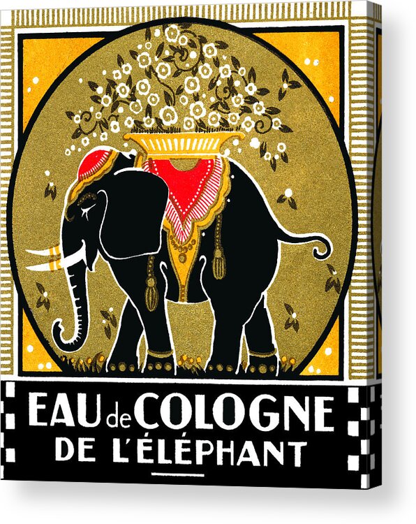 French Acrylic Print featuring the painting 1925 Cologne De L'Elephant by Historic Image
