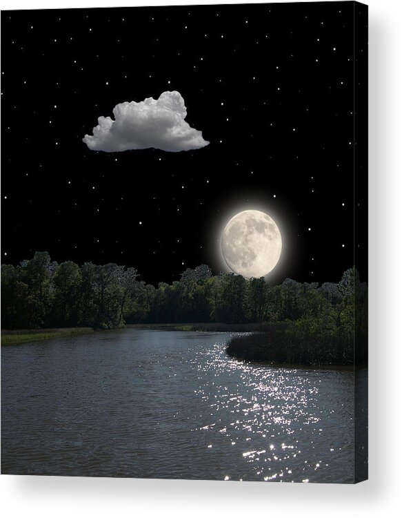 Moon Acrylic Print featuring the photograph 3730 by Peter Holme III