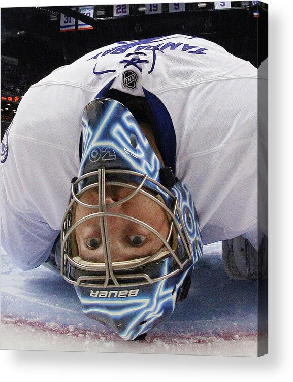 Playoffs Acrylic Print featuring the photograph Tampa Bay Lightning V New York #5 by Bruce Bennett