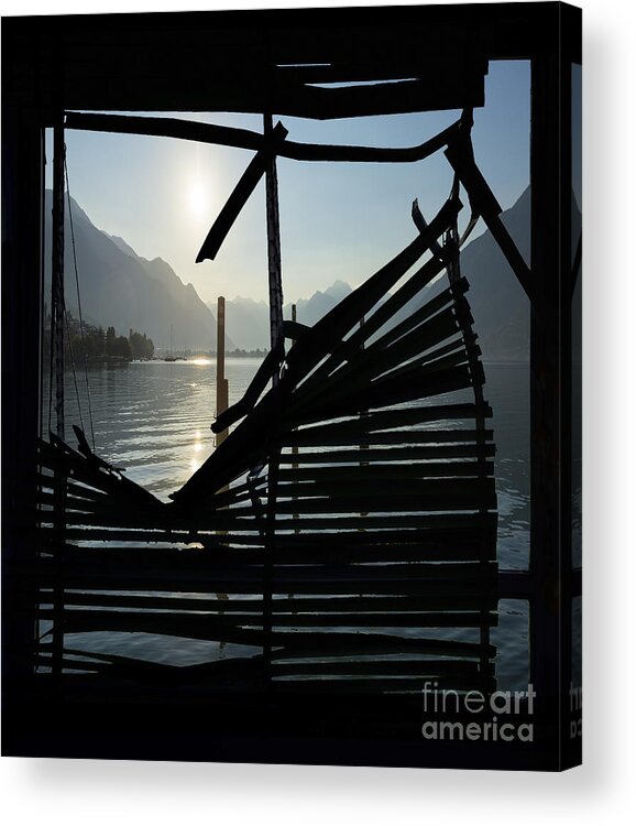 Window Acrylic Print featuring the photograph Broken window #7 by Mats Silvan