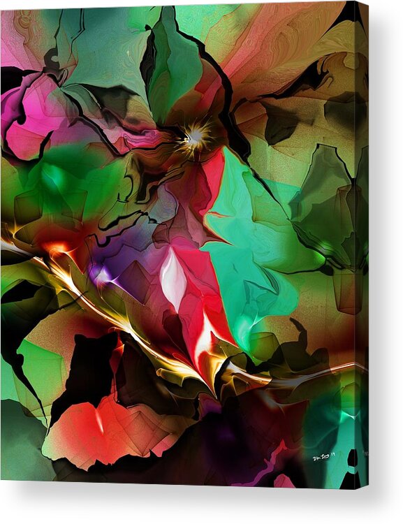 Fine Art Acrylic Print featuring the digital art Abstract 022114FA by David Lane