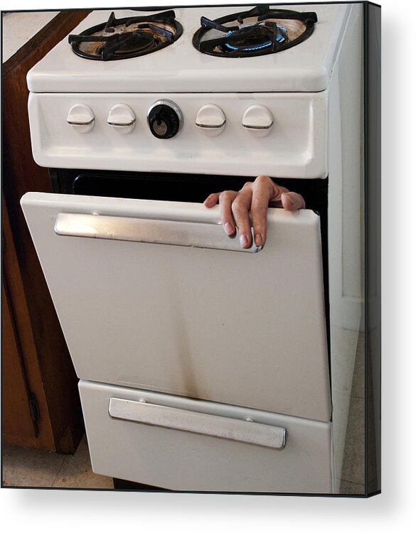 Hand Acrylic Print featuring the photograph Anthropomorphic Stove by Rick Mosher