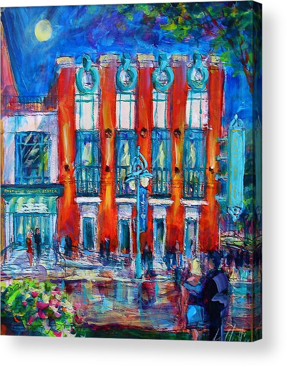 Milwaukee Acrylic Print featuring the painting Art's Performing Center by Les Leffingwell