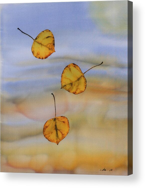 Aspen Acrylic Print featuring the tapestry - textile Aspen In Fall by Carolyn Doe