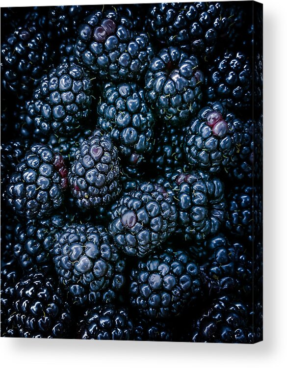 Blackberries Acrylic Print featuring the photograph Blackberries by Karen Wiles