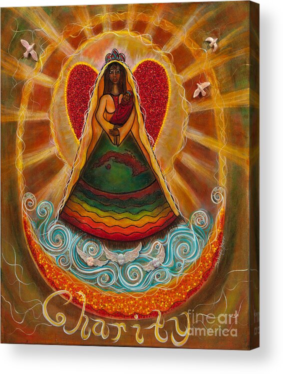 Madonna Painting Acrylic Print featuring the painting Cachita Madonna by Deborha Kerr