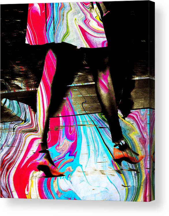 Abstract Acrylic Print featuring the photograph Colour In Street by J C