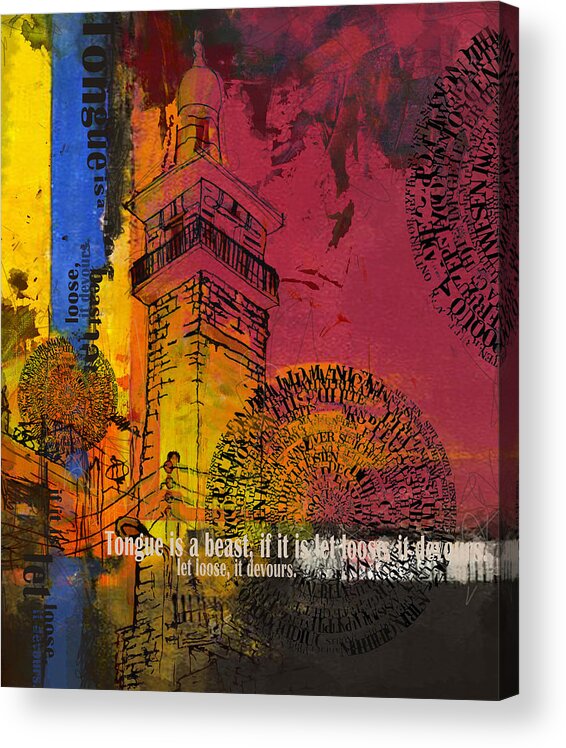 Hazrat Ali Acrylic Print featuring the painting Contemporary Islamic Art 76 by Corporate Art Task Force