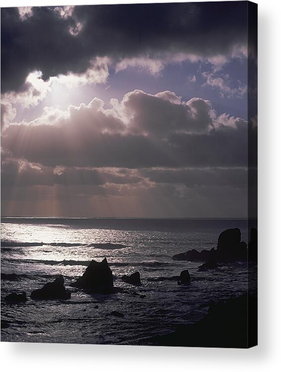 Ocean Acrylic Print featuring the photograph Crepuscular Rays by Ken Dietz