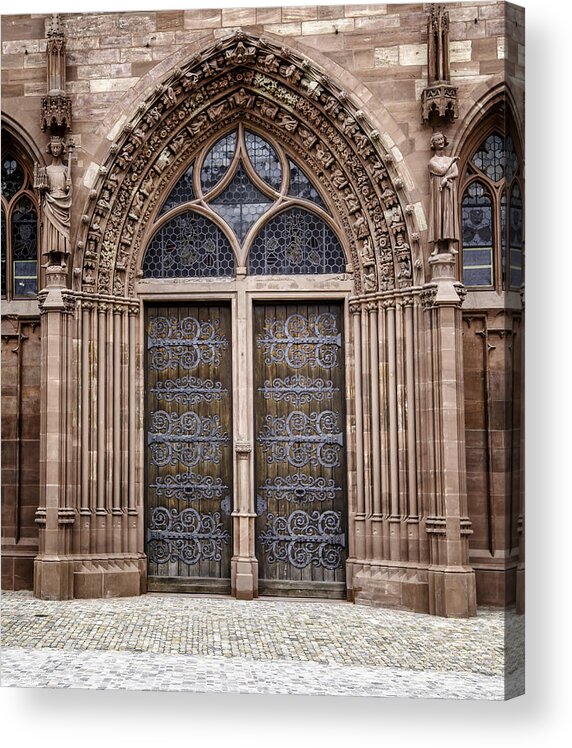 Church Doors Acrylic Print featuring the photograph European Church Doors by James Bethanis