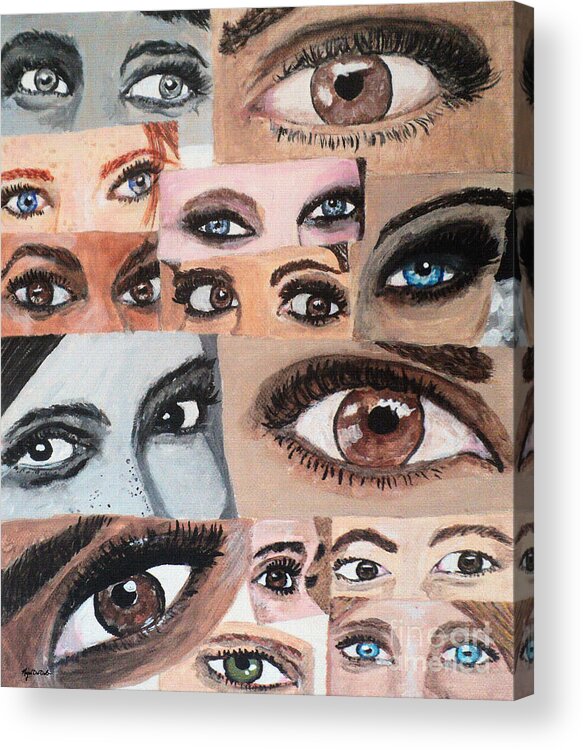 360-degree Vision Acrylic Print featuring the painting Eyes Have It by Megan Dirsa-DuBois