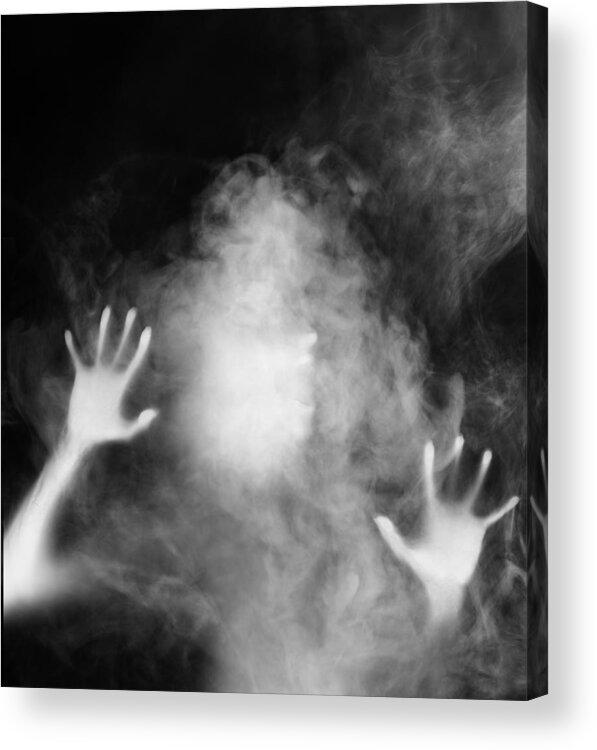 Shadow Acrylic Print featuring the photograph Ghost in the mist by HadelProductions
