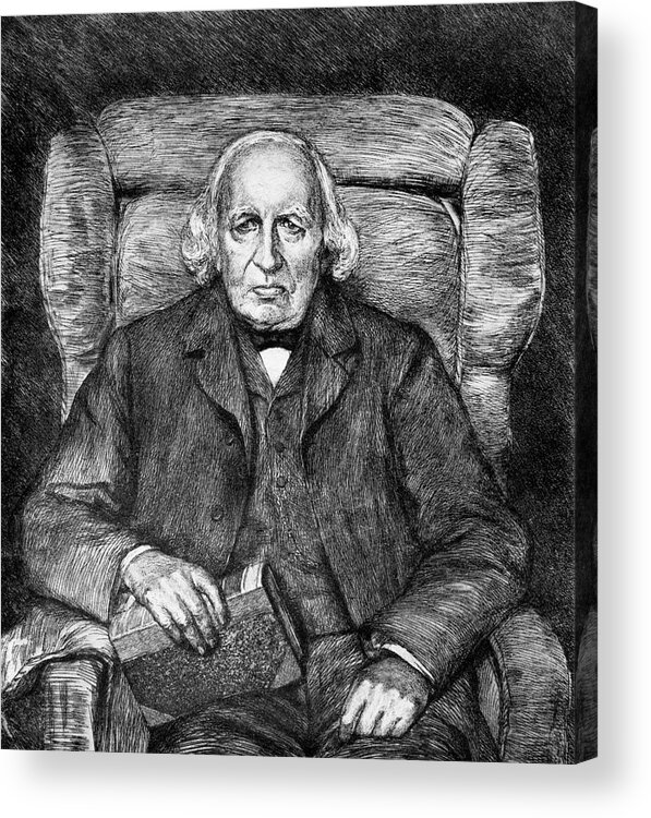 19th Century Acrylic Print featuring the drawing Karl Theodor Weierstrass (1815-1897) by Granger