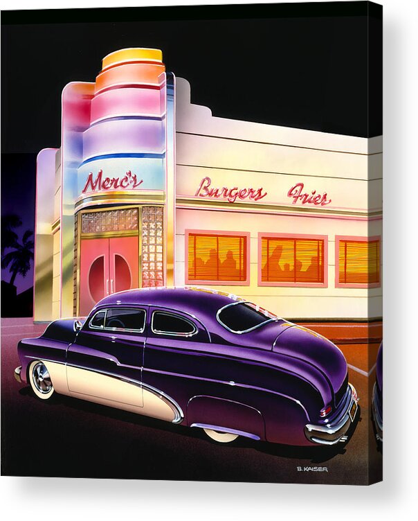 Car Acrylic Print featuring the photograph Mercs Burgers by MGL Meiklejohn Graphics Licensing