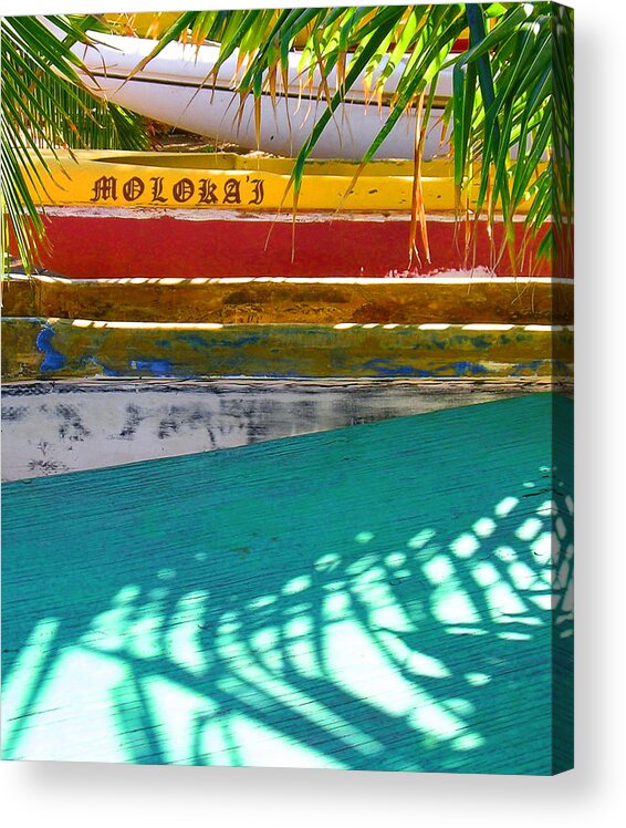 Tropical Acrylic Print featuring the photograph Beached Canoes by James Temple