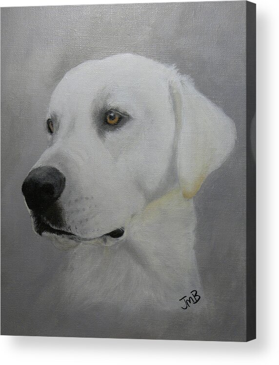 Monty Acrylic Print featuring the painting My Handsome Monty by Janice M Booth