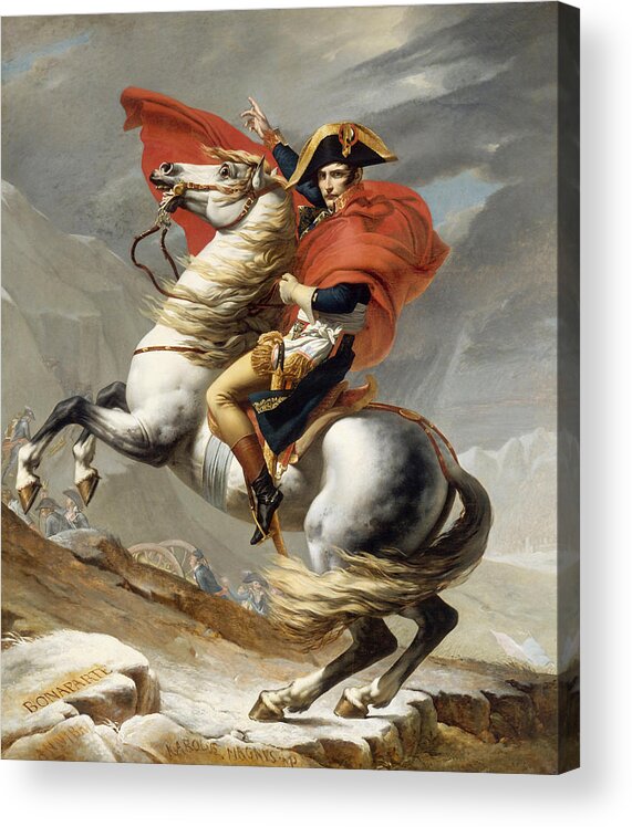 Napoleon Acrylic Print featuring the painting Napoleon Bonaparte on Horseback by War Is Hell Store