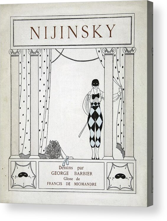 Ballet Acrylic Print featuring the painting Nijinsky Title Page by Georges Barbier