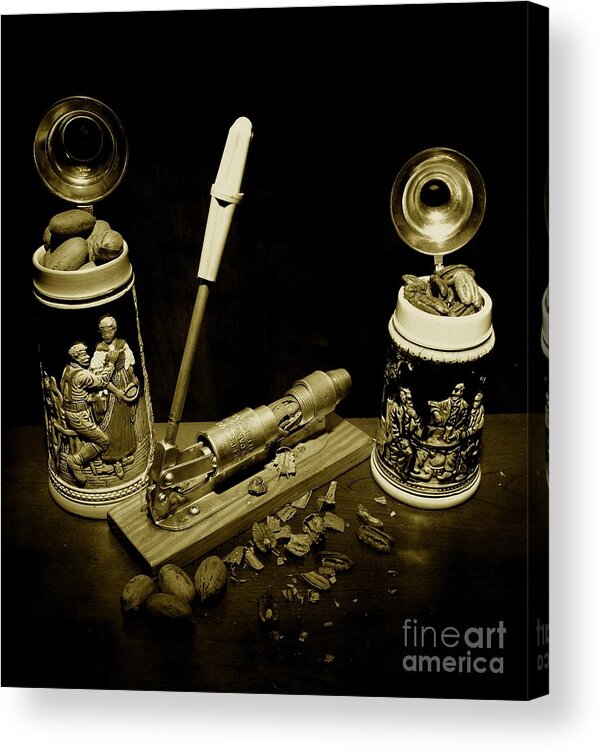 Michael Tidwell Photography Acrylic Print featuring the photograph Nut Cracker with Steins by Michael Tidwell