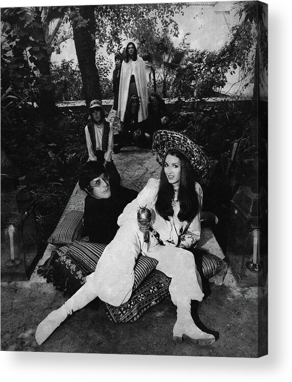 Society Acrylic Print featuring the photograph Paul Getty Jr With His Wife Talitha by Patrick Lichfield