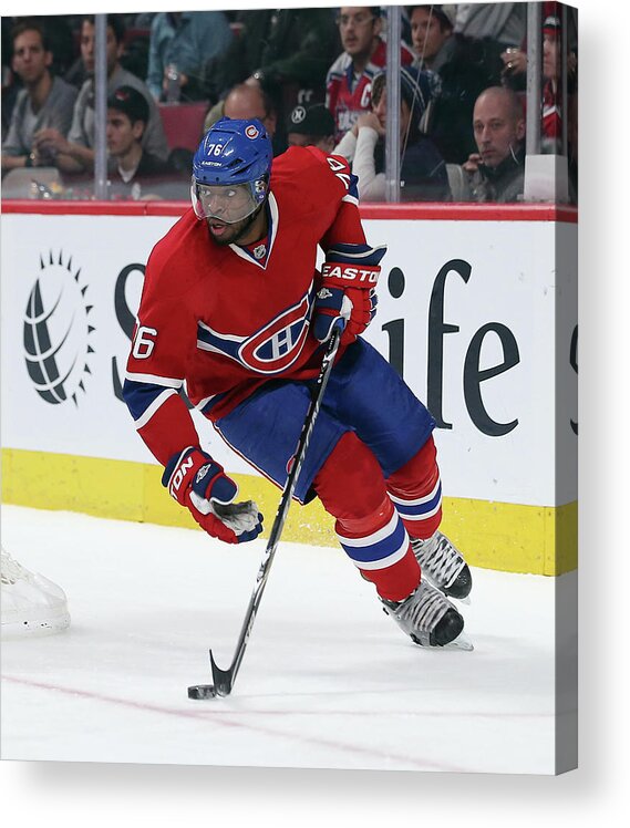 National Hockey League Acrylic Print featuring the photograph Phoenix Coyotes V Montreal Canadiens by Bruce Bennett