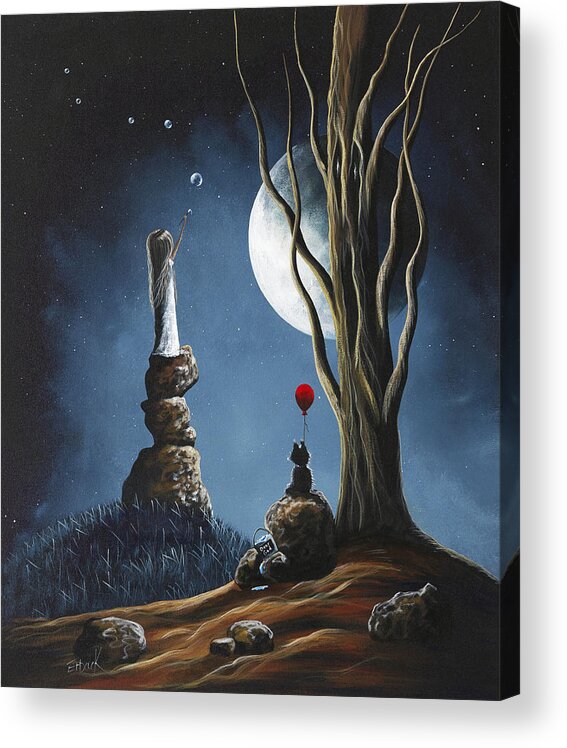 Surreal Art Acrylic Print featuring the painting Surreal Art Print by Shawna Erback #2 by Moonlight Art Parlour