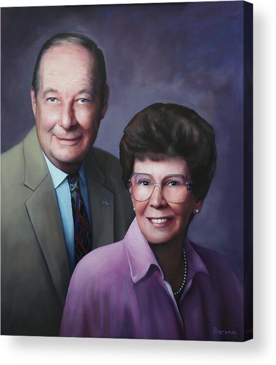 Portrait Acrylic Print featuring the painting Portrait for Cathy Crissman by Richard Barone