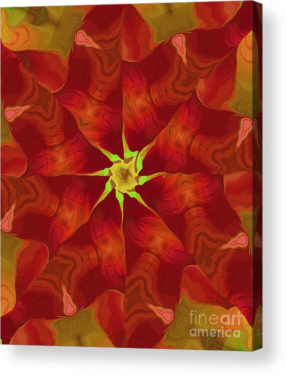 Abstract Acrylic Print featuring the digital art Release of The Heart by Deborah Benoit