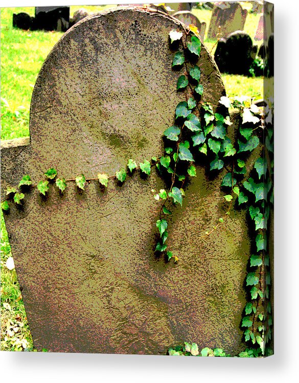 Gravestone Acrylic Print featuring the photograph Rest in Peace by Mary Bedy