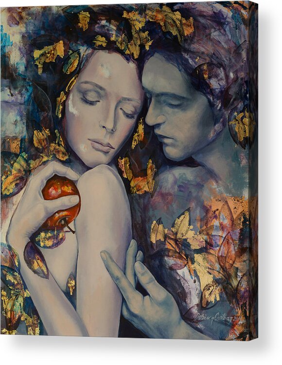 Art Acrylic Print featuring the painting Seduction by Dorina Costras