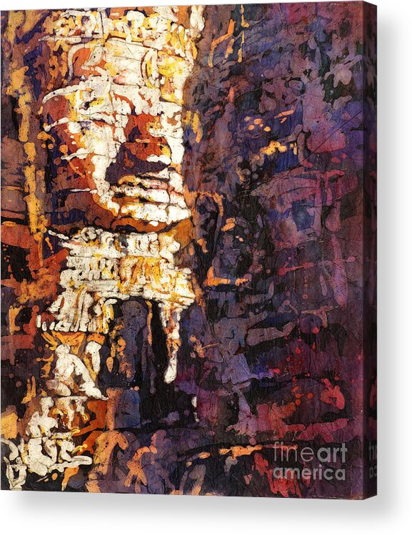 Batik Acrylic Print featuring the painting Smile. It's Contagious by Ryan Fox