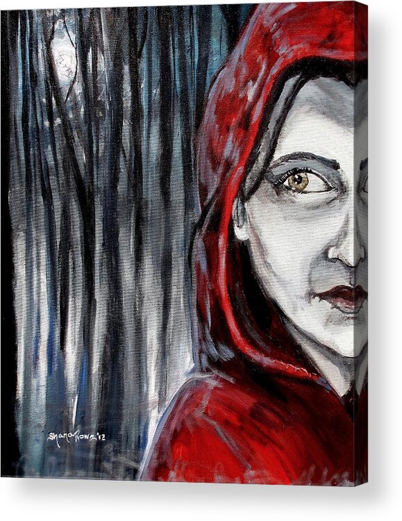 Little Red Riding Hood Acrylic Print featuring the painting Stalked by Shana Rowe Jackson