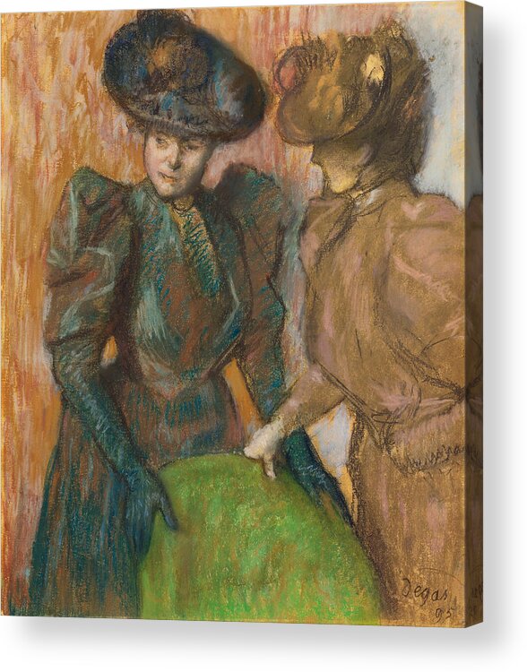 Edgar Degas Acrylic Print featuring the painting The Conversation by Edgar Degas