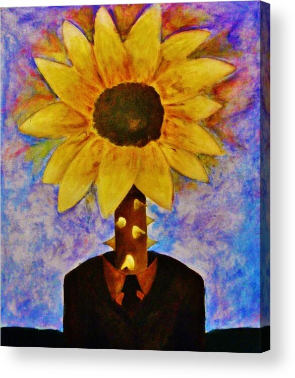 Surreal Acrylic Print featuring the painting The Extraordinary Man by Crystal Menicola