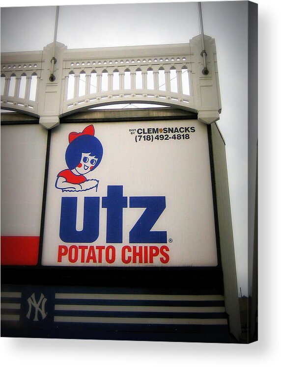 Yankees Acrylic Print featuring the photograph The Iconic Utz Sign by Aurelio Zucco