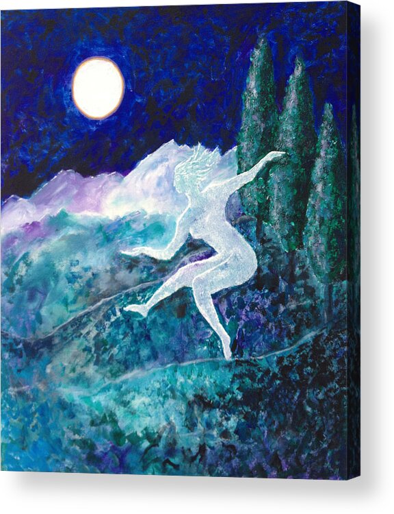 Dancer Acrylic Print featuring the painting Tiny Dancer by Mr Dill