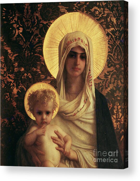 Herbert Acrylic Print featuring the painting Virgin and Child by Antoine Auguste Ernest Herbert