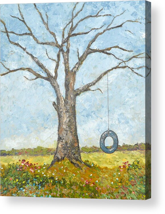 Swing Acrylic Print featuring the painting Yesterday by Phiddy Webb