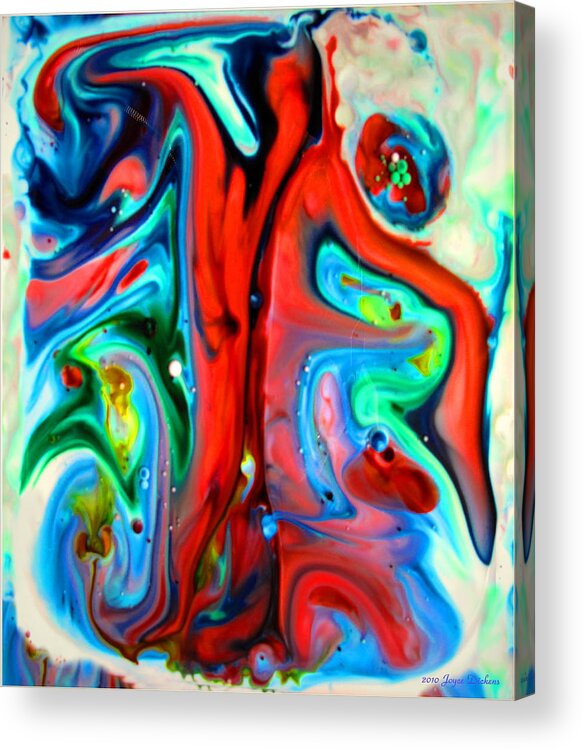 Liquid Acrylic Print featuring the painting You Make Me Feel Like Dancing by Joyce Dickens