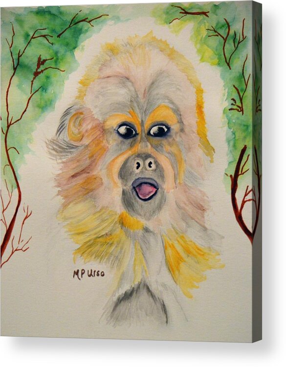 You Silly Monkey Acrylic Print featuring the painting You Silly Monkey by Maria Urso