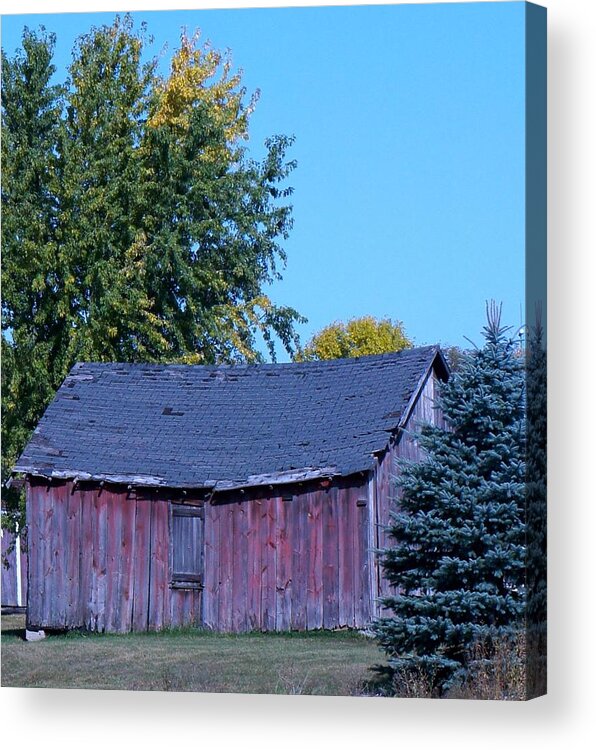 Red Barn Acrylic Print featuring the photograph Just Past Prime #1 by Kristine Bogdanovich