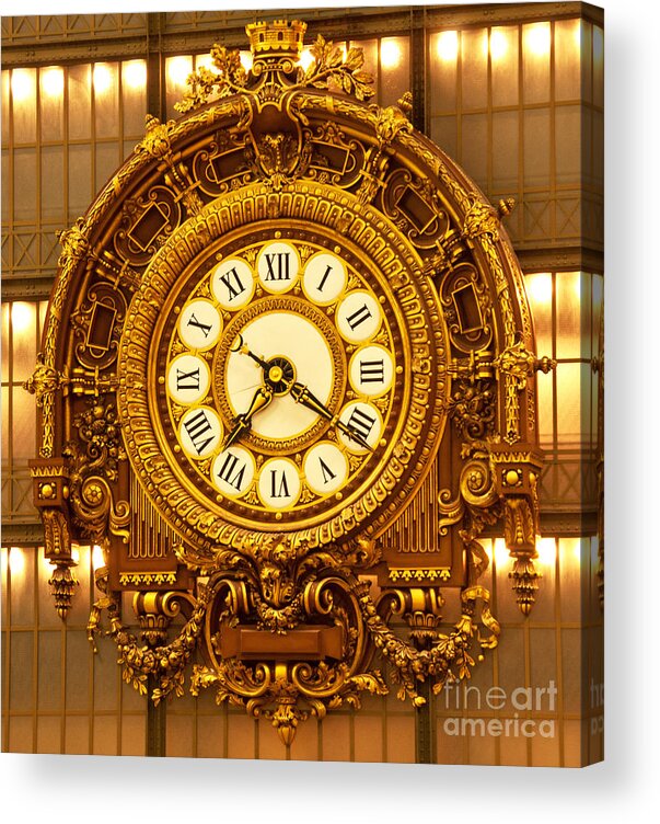 Photograph Acrylic Print featuring the photograph Enjoying Time at Musee d'Orsay by Bob and Nancy Kendrick