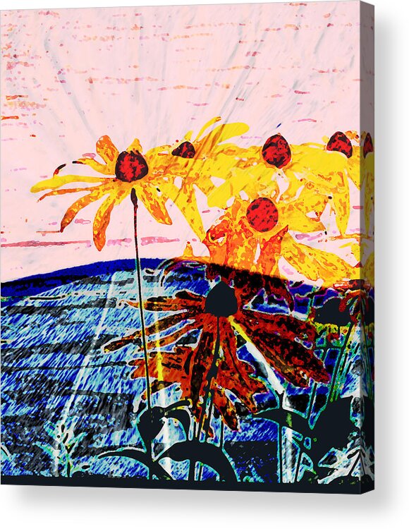 Abstract Acrylic Print featuring the photograph Flowers from Another World by Lenore Senior