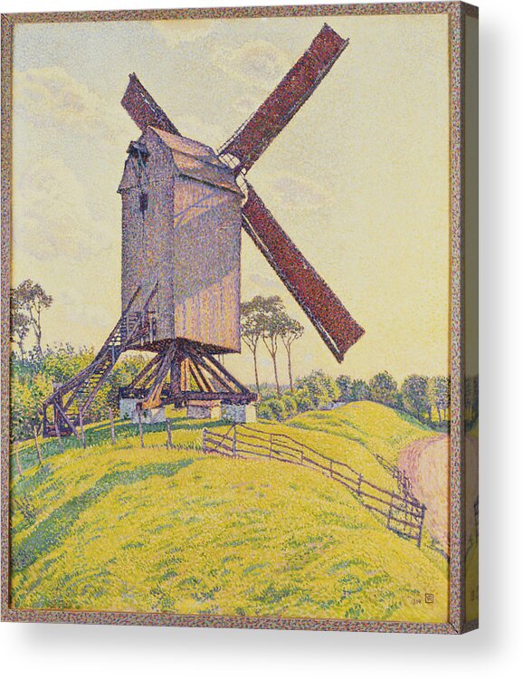 Le Moulin De Kalf Acrylic Print featuring the painting Kalf Mill by Theo van Rysselberghe