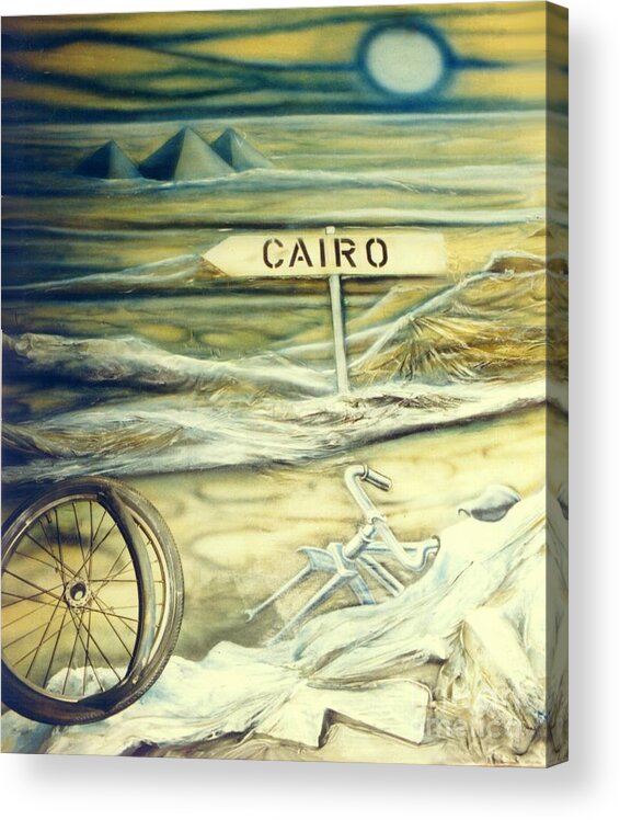 Replica Acrylic Print featuring the painting Way to Cairo by Eva-Maria Di Bella