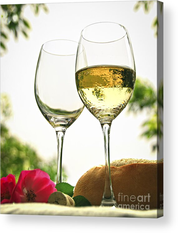 Wine Acrylic Print featuring the photograph Wine glasses by Elena Elisseeva