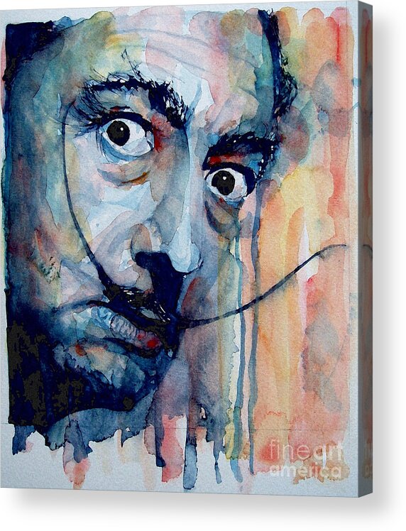 Salvador Dali Acrylic Print featuring the painting Dali by Paul Lovering