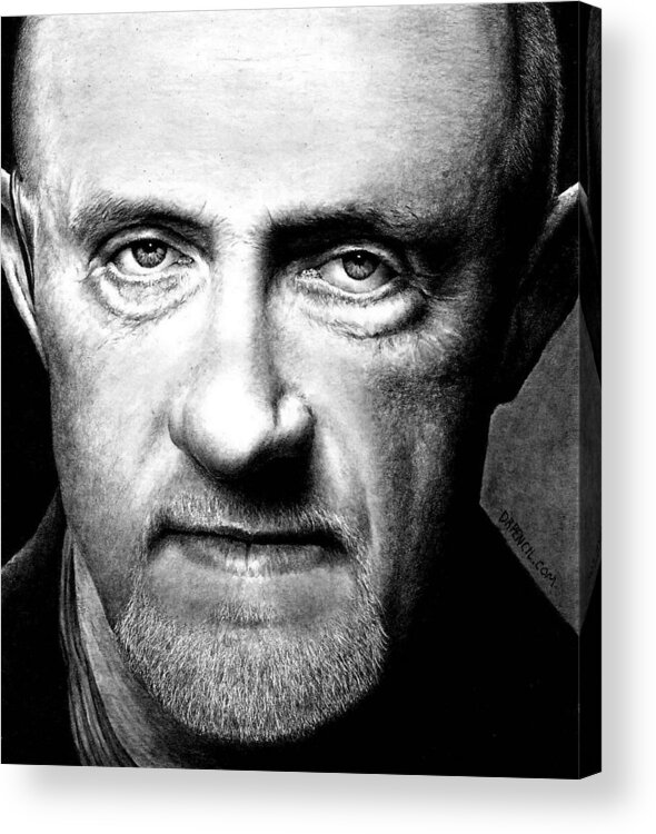 Mike Ehrmantraut Acrylic Print featuring the drawing Mike Ehrmantraut #1 by Rick Fortson